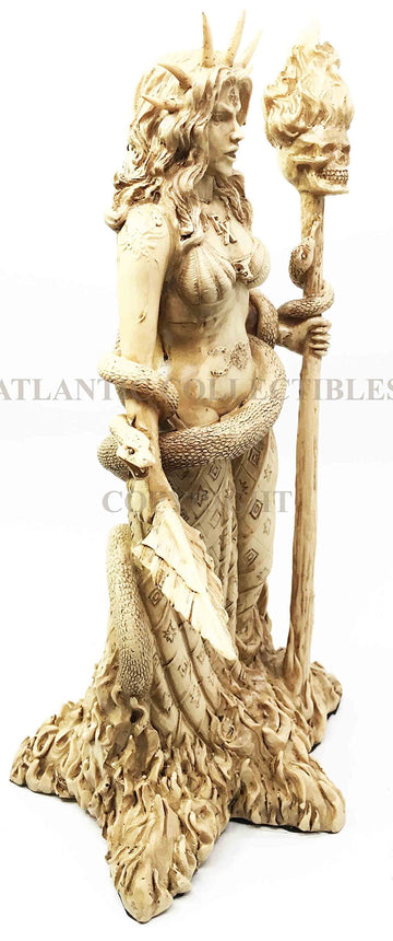Ebros Greek Goddess White Sorceress Witchcraft Hecate Figurine Hekate Necromancy Deity Magic Powerful Pagan Witch