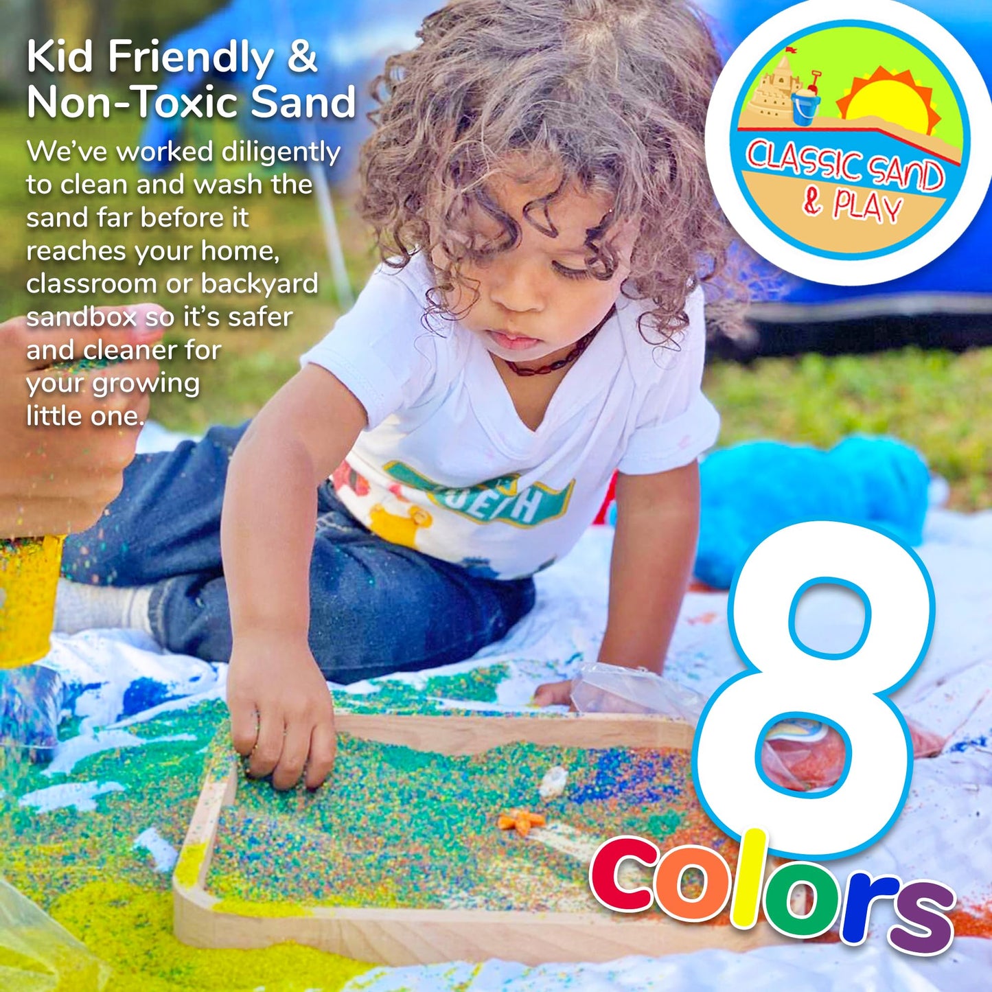 Classic Sand And Play Green Colored Play Sand, 20 Lb. Bag, Natural And Non-Toxic, Fun Wet And Dry Indoor And Outdoor, Sandbox, T