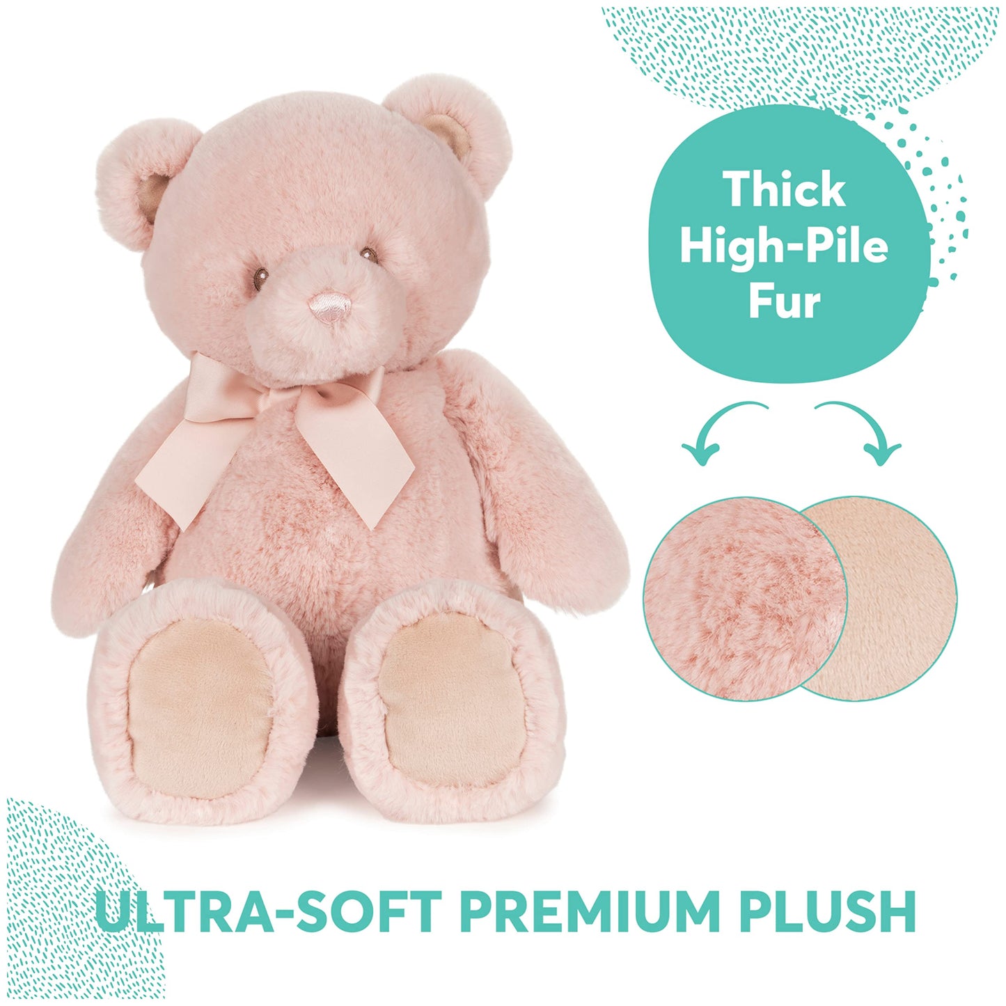Gund Baby My First Friend Teddy Bear, Pink, Ultra Soft Animal Plush Toy For Babies And Newborns