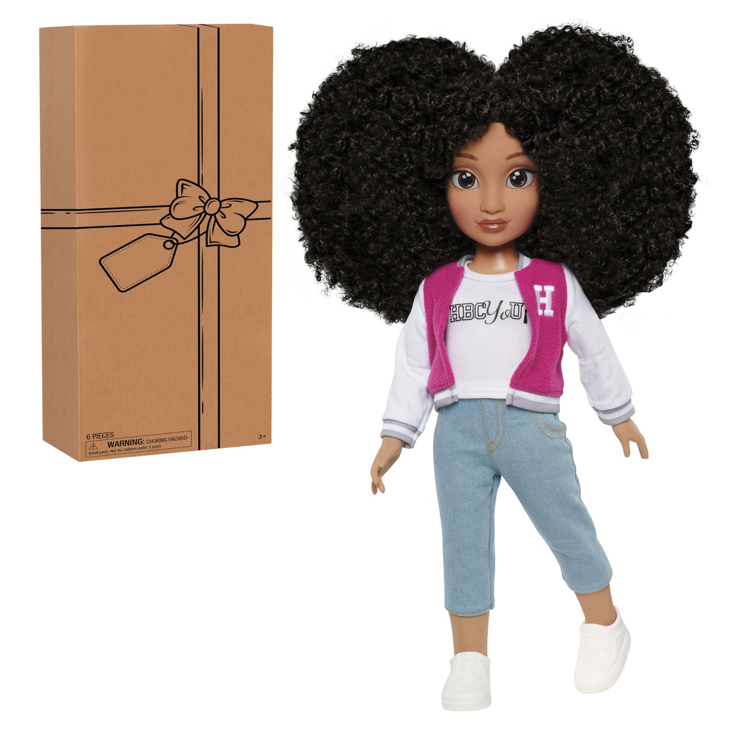 Just Play Hbcyou Student Body President Hope 18-Inch Doll & Accessories, Curly Hair, Light Brown Skin Tone, Designed And Developed By Purpose Toys