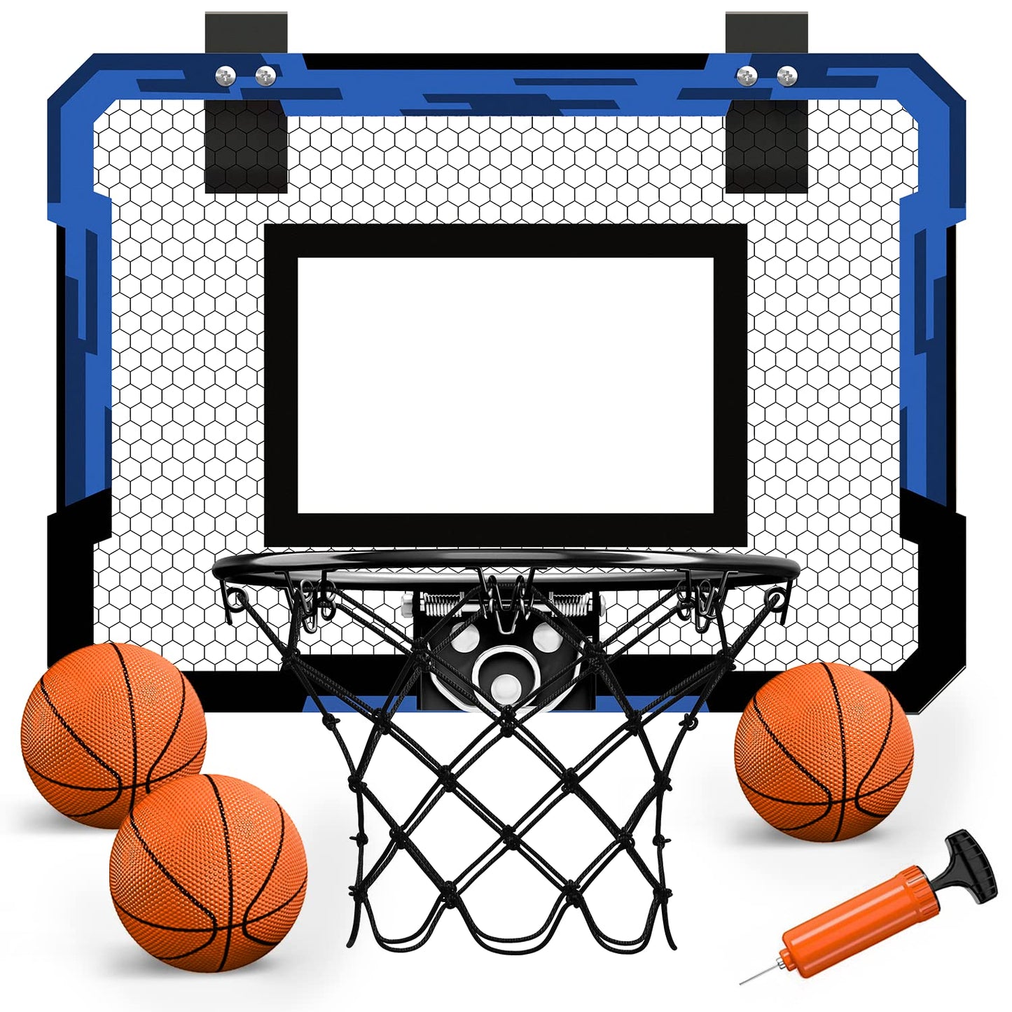 Qdragon Mini Basketball Hoop, Over The Door Indoor, With 3 Balls/Inflator/Breakaway Rim, Basketball Toy Gifts For Kids And Adult