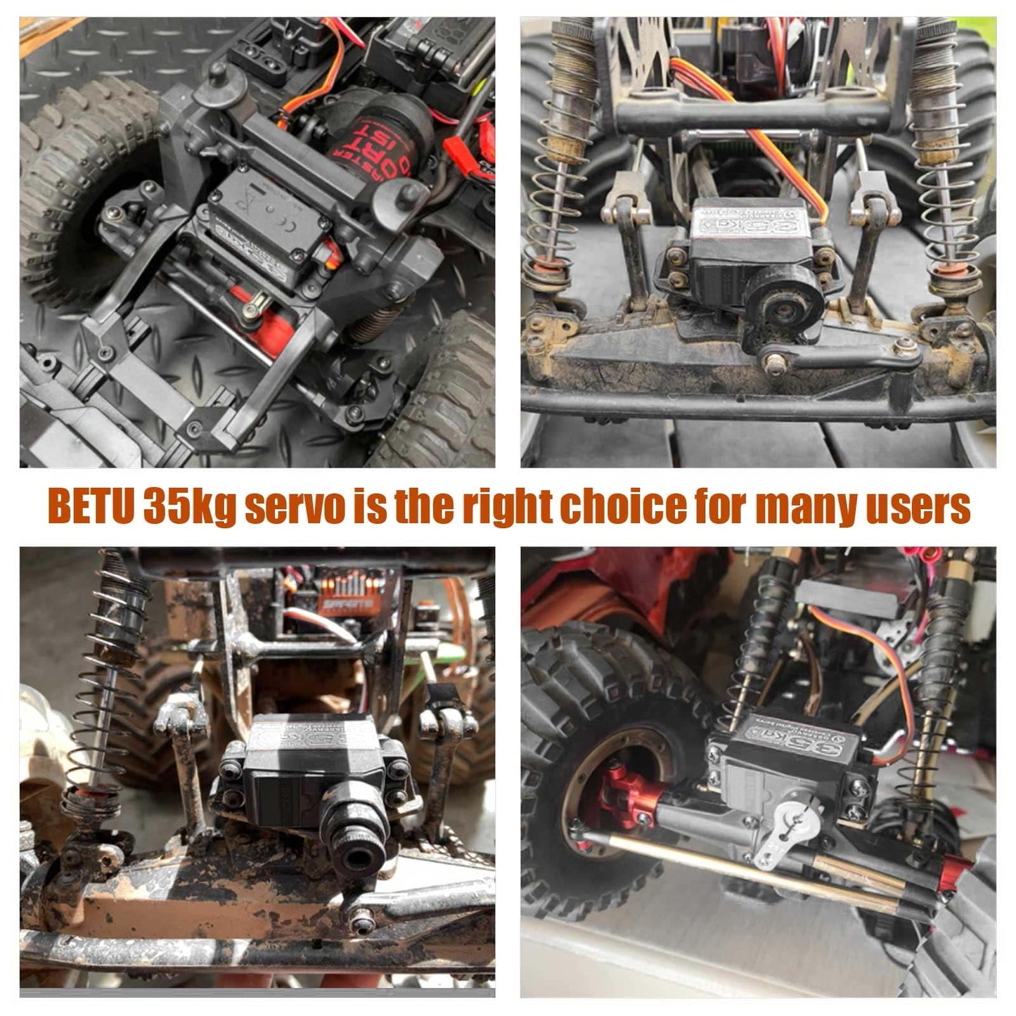BETU 2Pack 25KG High Torque RC Servo,Steering Servo Compatible with 1/8, 1/10, 1/12 RC Car, Airplanes and Robots, Full Metal Gea