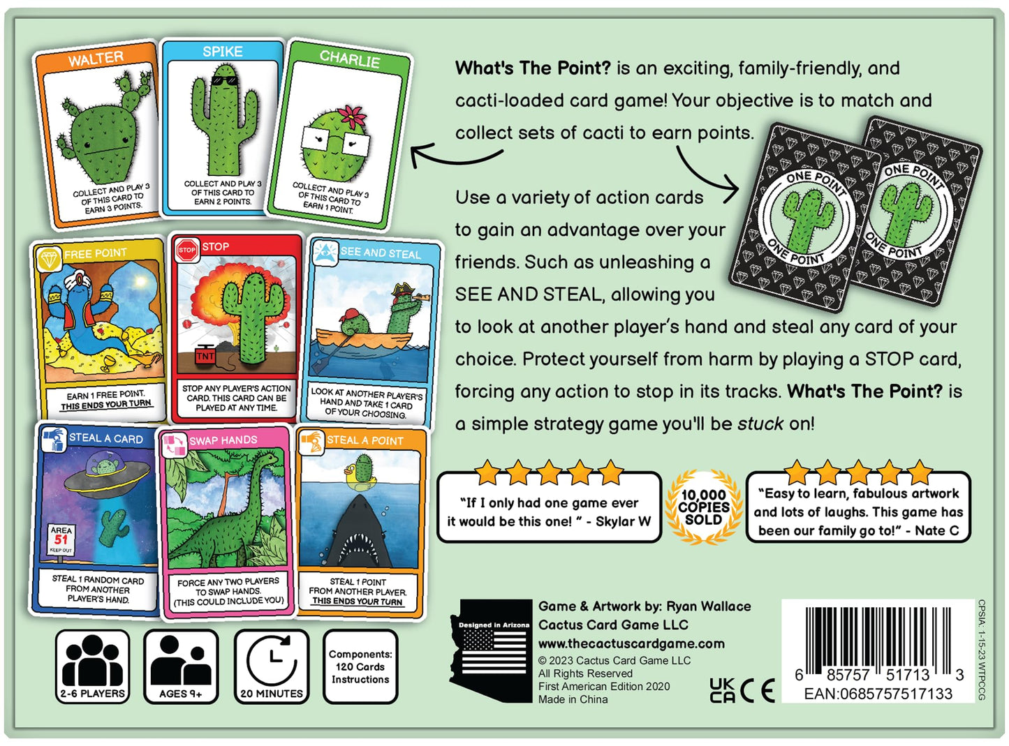 What'S The Point? The Cactus Card Game - Fun Card Games For Families, Perfect Games For Family Game Night, Best Family Card Game
