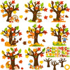 80UncleKimby 32 Pack Thanksgiving Crafts for Kids Tree of Thanks Make Your Own Thanksgiving Tree Hanging Ornament Fall Activity