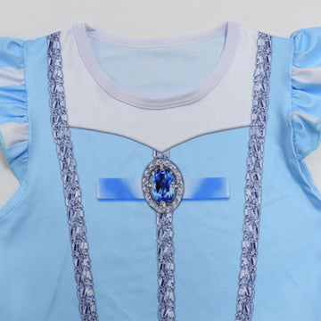 Aovclkid Girls Cinderella Princess Costume Halloween Birthday Party Dress Cosplay Outfits(7-8 Years,Gray)