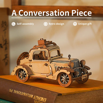 Robotime 3D Wooden Puzzles Car Diy Model Kits To Build Wooden Model Vintage Car Craft Gift For Collection Lover