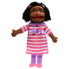 The Puppet Company Medium Sized Puppet Buddies Girl Hand Puppet - Dark Skin Tone