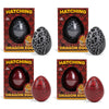Class Collections Surprise Growing Dragon Hatch Egg Kids Novelty Toy - Pack Of 4, Black And Red
