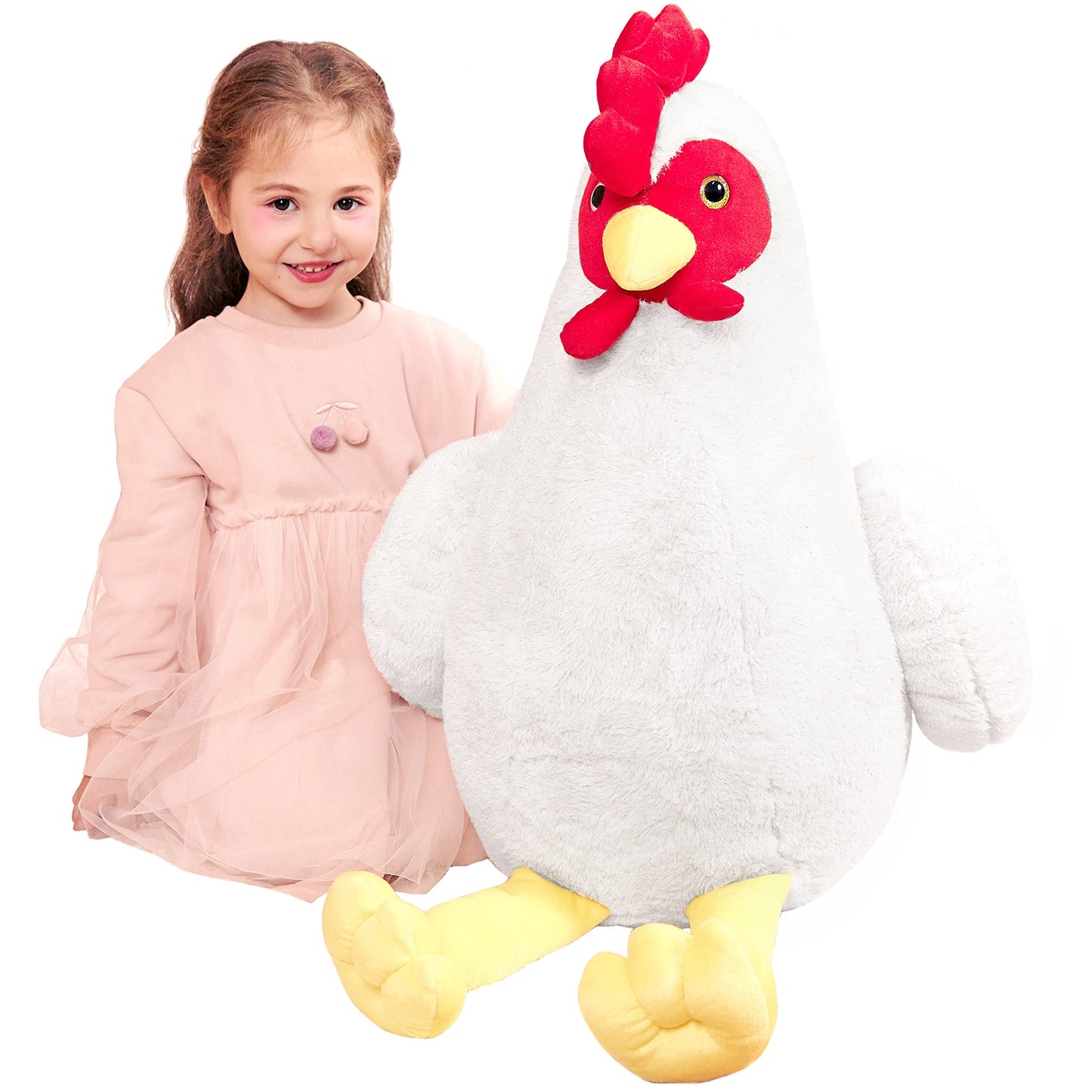 Ikasa Giant Chicken Stuffed Animal Plush Toy,23' Large Hen Henny Cute Jumbo Soft Toys,Huge Big Size Fluffy Plushy Fat Plushie,Gifts For Kids