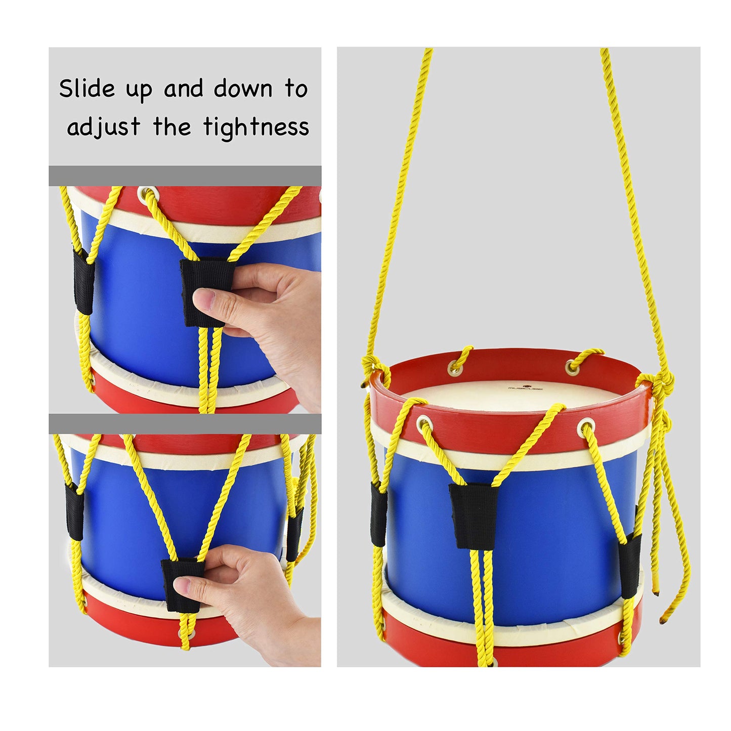Musicube Marching Drum Set For Kids 8 Inch Drum With An Adjustable Strap And 2 Wooden Drum Sticks Toy Drum Set For Toddler Child