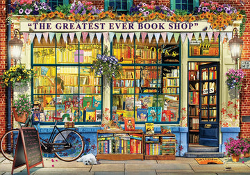 EuroGraphics 1000-Piece Jigsaw Puzzle - The Greatest Bookstore in The World, Recycled Board, Multi-Color (Blue, Purple, Red, Yellow), Model 6000-535