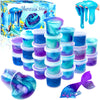 Hfchupin 24 Pack Galaxy Mermaid Slime Kit,Party Favors For Kids,Non Sticky, Stress & Anxiety Relief, Super Soft Sludge Toy,Easte
