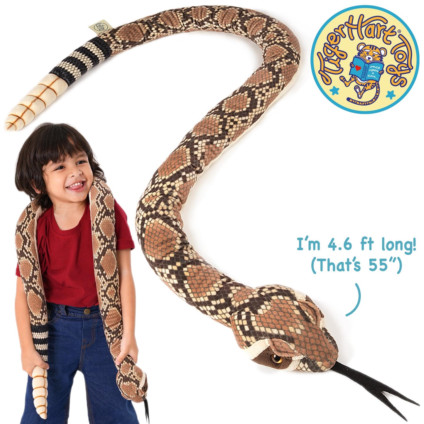 Tigerhart Rambo The Rattlesnake - 55 Inch Stuffed Animal Plush