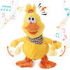 Cuteoy 13' Quacking Duck Musical Stuffed Animal Plushies Walking Singing Waving Electronic Interactive Plush Toy For Kids Boys Easter