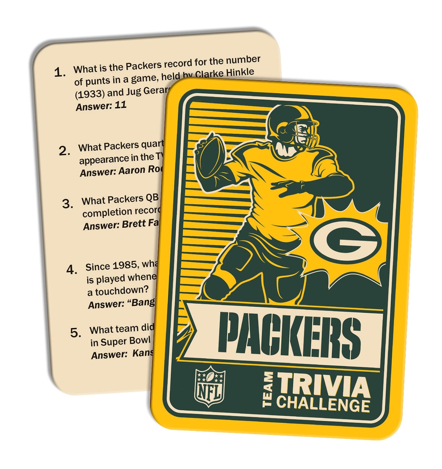 MasterPieces Game Day - NFL Green Bay Packers - Team Trivia Challenge Officially Licensed