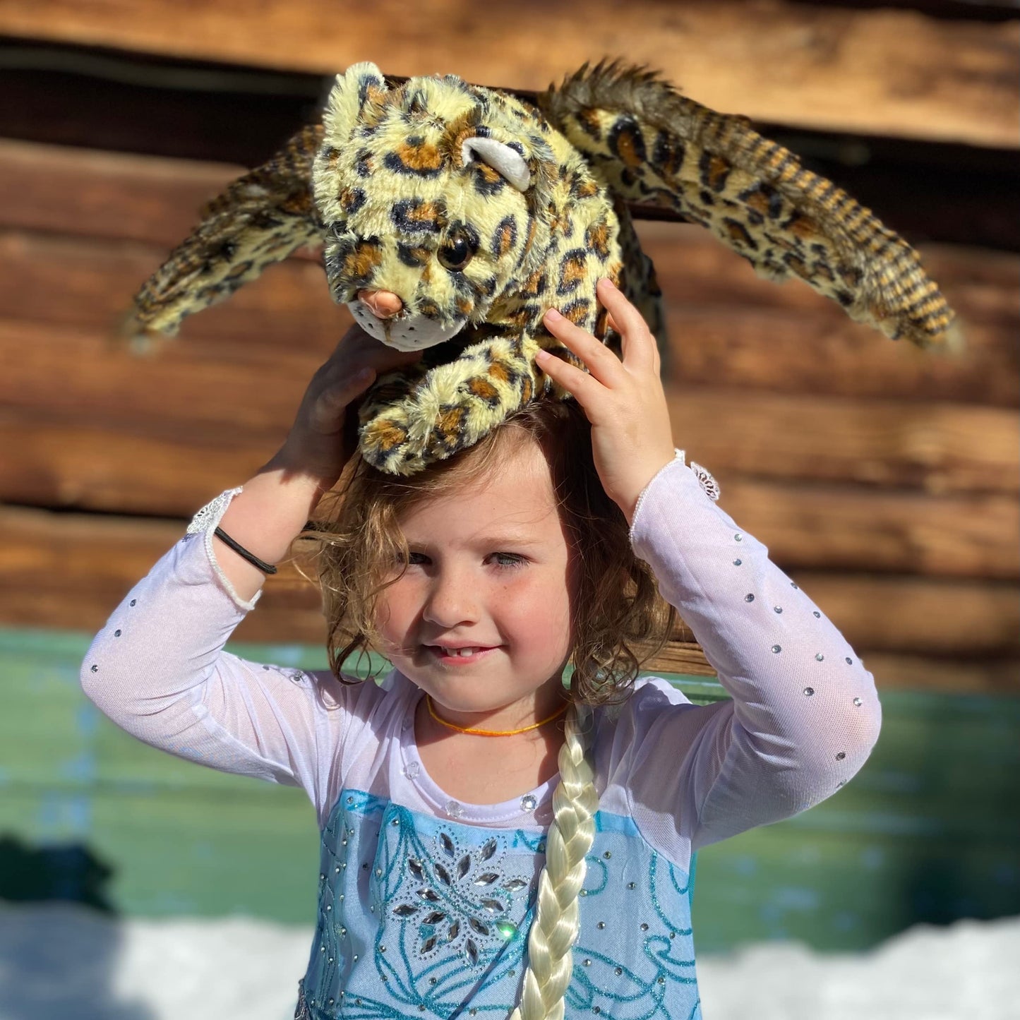 Randimals Leopard Plush Stuffed Toy - 15" Soft & Huggable Hybrid Animal, Yellow & Brown