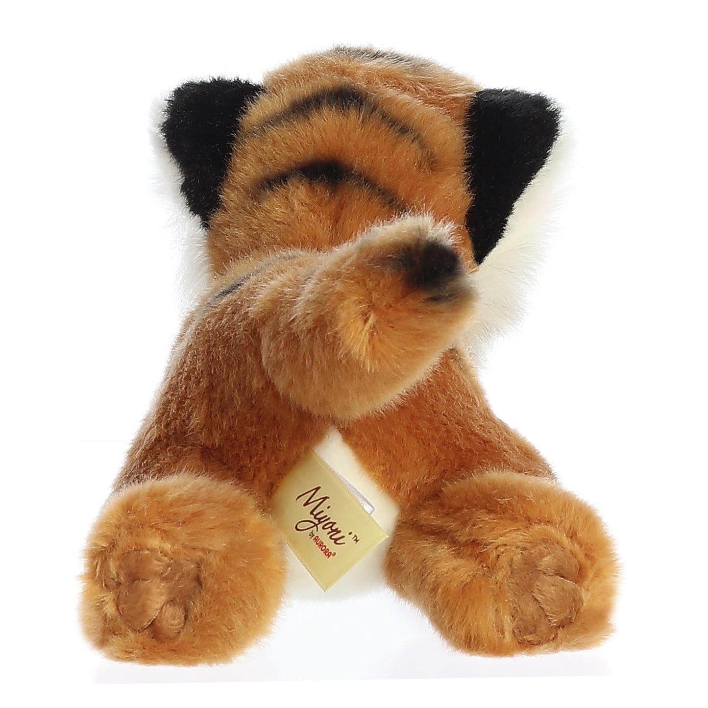 Aurora® Realistic Miyoni® Bengal Tiger Stuffed Animal - Lifelike Detail - Cherished Companionship - Brown 8 Inches