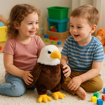 Weigedu American Hawk Eagle Stuffed Animals, Eagle Plush Toys For Boy Girl Kids Birthday, 12 Inches