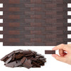 Sintuff 200 Pcs Brown Miniature Dollhouse Flooring Mini DIY Wooden Dollhouse Floor Boards 1:12 Scale Doll House Accessories for Model Decor