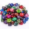 Austor 70 Pieces 10 Sided Dice Mixed Color Polyhedral Dice Set 10 Sides Dices Assortment With A Black Velvet Storage Bag For Dnd