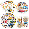 Wernnsai Construction Party Supplies Set - 64 Pcs Dump Truck Theme Birthday Party Decorations Disposable Paper Plates Cups Napkins Tableware For Boys Kids Baby Shower Excavator Birthday Party Decor