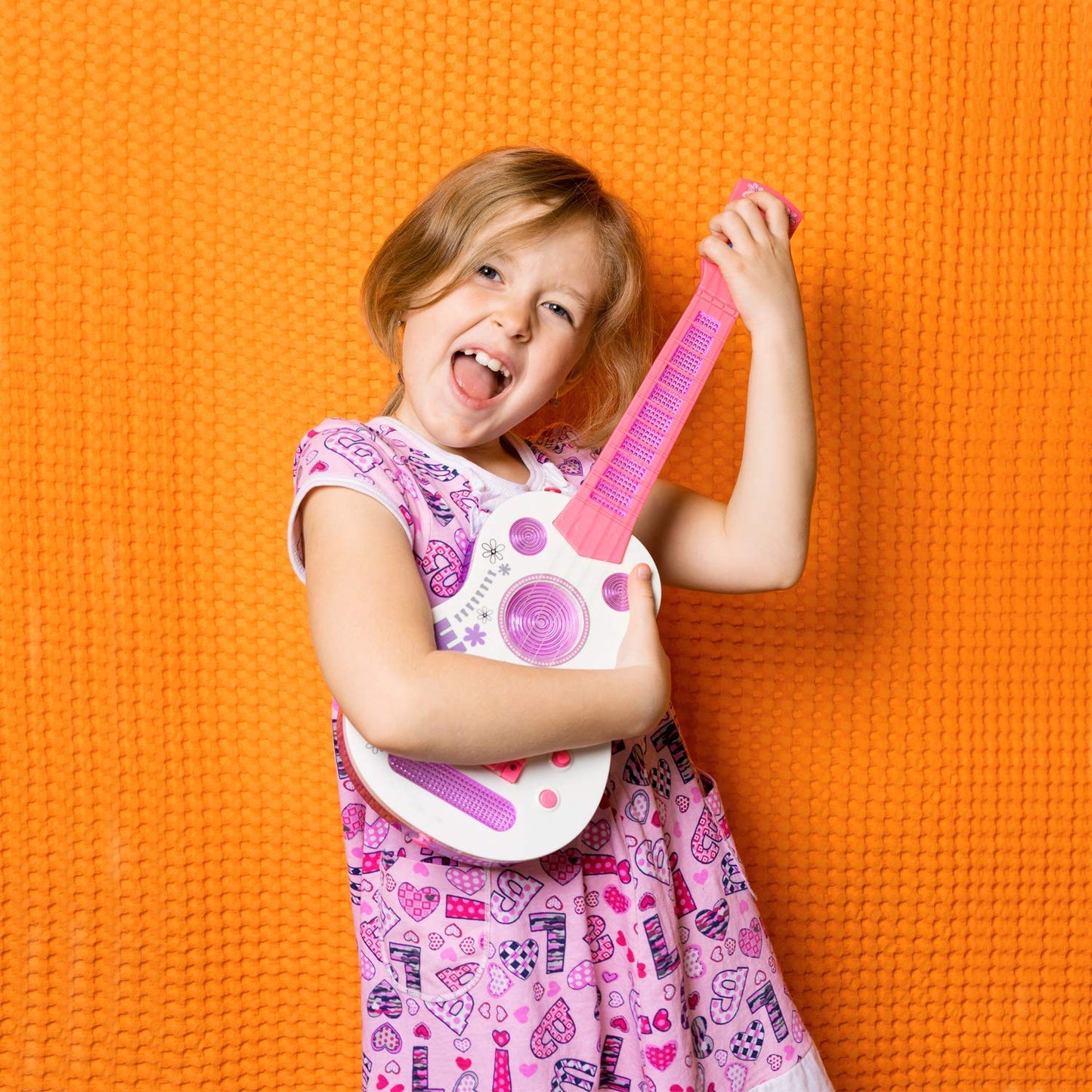 Kids Electric Guitar Toys For Ages 2-4, Musical Instruments For Toddlers 4 Strings Child Guitar With Flash Light Built In Music 2+ Year Old Boys Girls Gifts