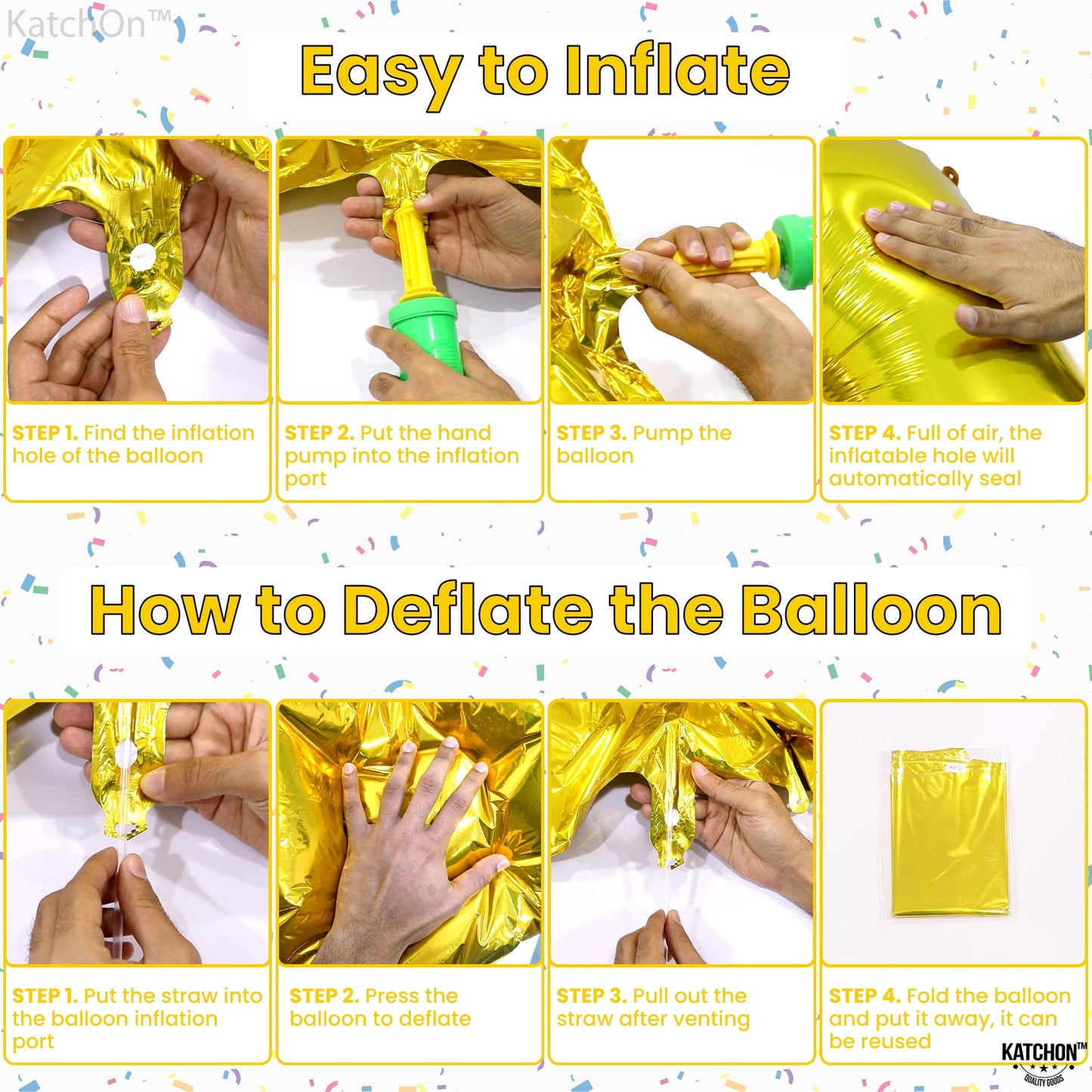 Katchon, Big Gold 12 Balloon Number - 40 Inch | 12 Number Balloons, 12Th Birthday Decorations Boy | Gold 12 Balloons For Golden Birthday Decorations For Girls 12 | Number 12 Balloons For Birthdays