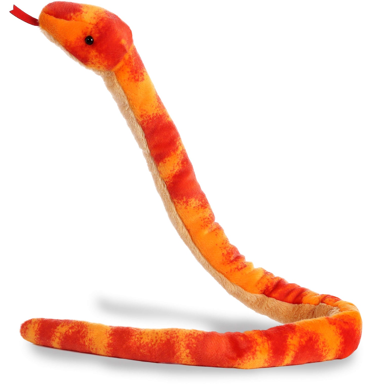 Aurora® Playful Snake Corn Snake Stuffed Animal - Eye-Catching Designs - Versatile Fun - Orange 50 Inches