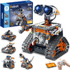 Sillbird Robot Building Kit With Remote Control Stem Gifts For Kids Boys Age 8-12, Coding Technic Robotics Toy For Birthday - Buildable 5In1 Models With 488 Pieces - Orange