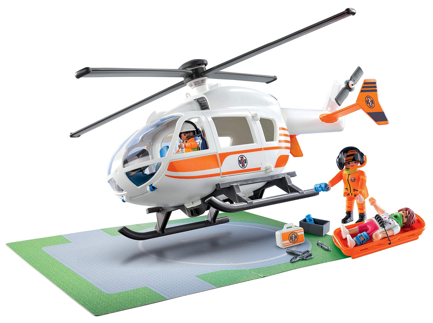 Playmobil Rescue Helicopter - 12.5x24.8x38.5 cm, Multi Color, Plastic, Model 70048