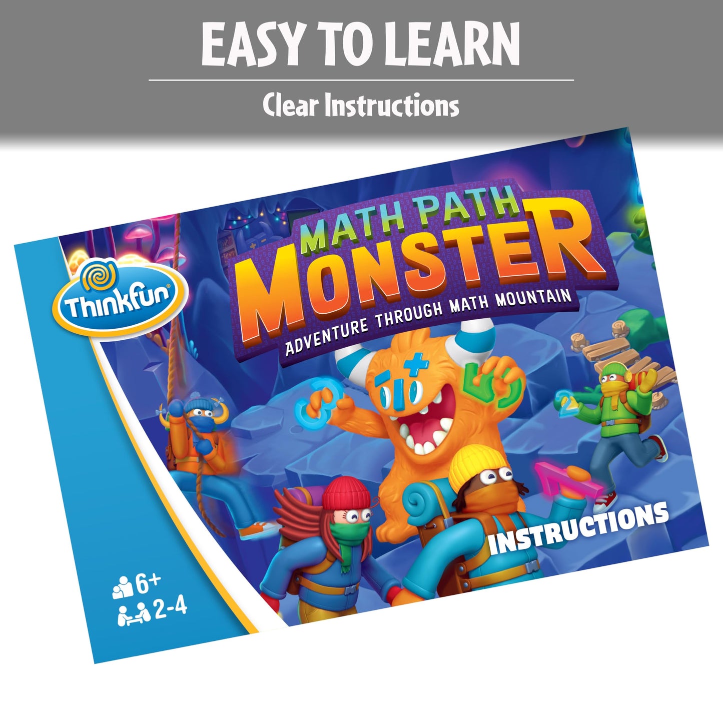 Thinkfun Math Path Monster - Engaging Cooperative Board Game | Enhances Math Skills | Fosters Teamwork | Exciting Math Adventure