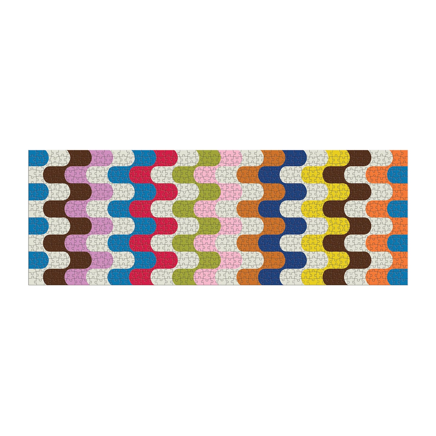 Jonathan Adler Bargello 1000 Piece Panoramic Puzzle From Galison - 39'' X 14'' Landscape Puzzle, Chic And Modern Design, Thick &