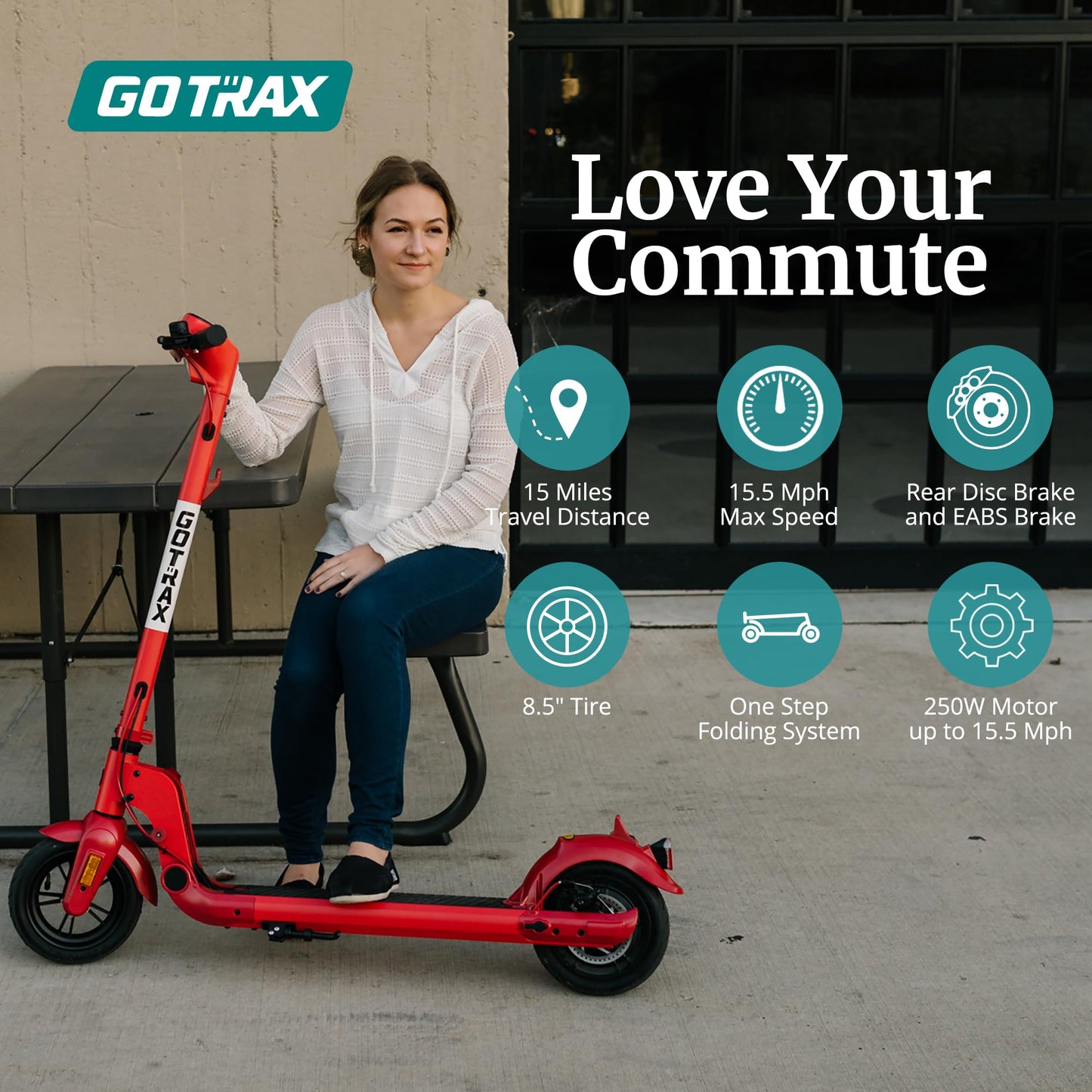 Gotrax GKS Electric Scooter for Kid Ages 6-12, Max 4 Miles Range and 7.5 Mph Speed, 6 Solid Rubber Wheels UL2272 Certification,