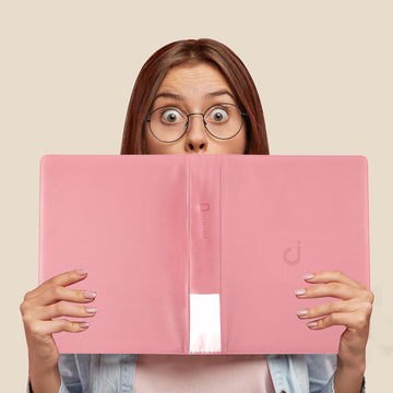 D DACCKIT Toploader Binder Holds 288 Top Loaders - 9-Pocket Top Loader Binder for 3 x 4 Rigid Card Holders for Trading Cards or Sports Cards Model A - Light Pink