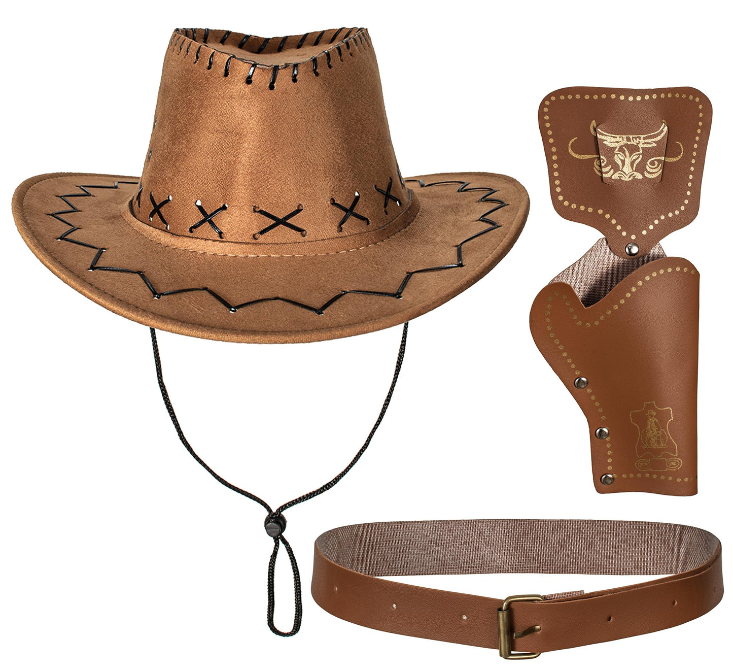 Kaipute Cowboy Costume Kids Jacket For Boys Girls Western Role Play Halloween Party Cosplay 4-5T Yellow