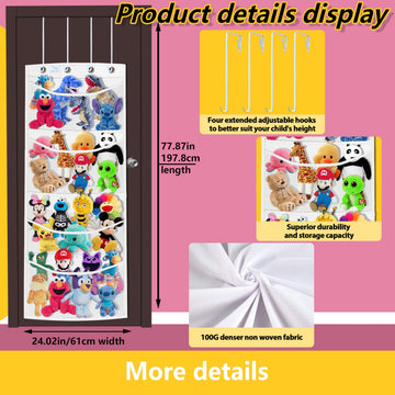 Zebricolo,Stuffed Animal Storage,The Solution You Have Been Looking For,Stuff Animal Organizer,Holds A Lot,Toy Storage,Way Bette