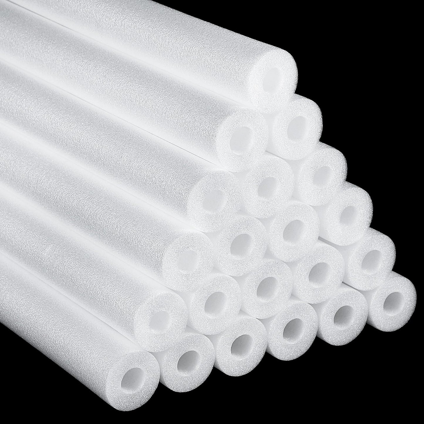 Sratte 30 Pcs Pool Noodles Bulk 39 Inch Foam Hollow Noodles Jumbo Diy Decorations Large Foam Swim Water Noodles For Swimming Floating Craft Projects(White)