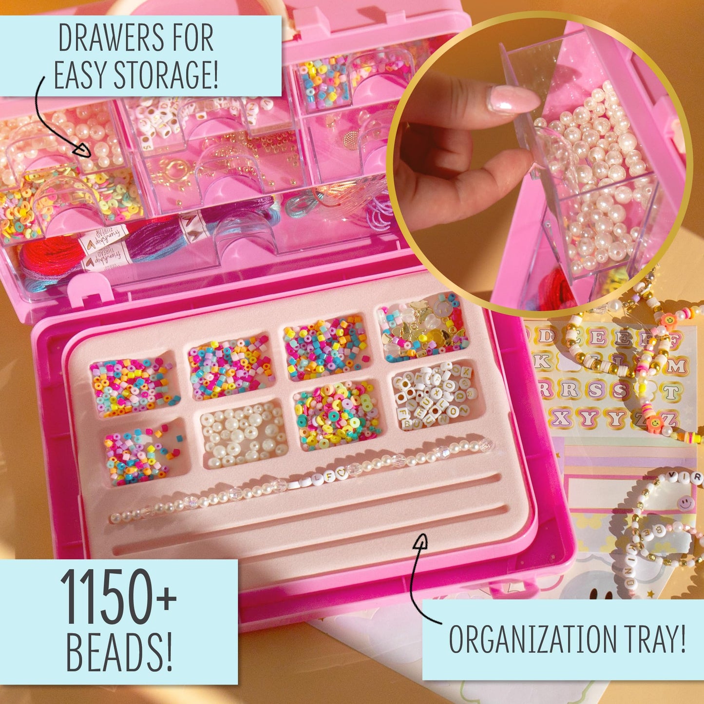 Stmt Personalized Jewelry Studio, Create Over 50 Premium Pieces, Trendy Bracelet Making Kit, Includes Metal Bracelet Charms, Rem