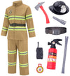 Avady Firefighter Costume for Kids Fireman Costume for Boys Halloween Costume Cosplay Dress Up