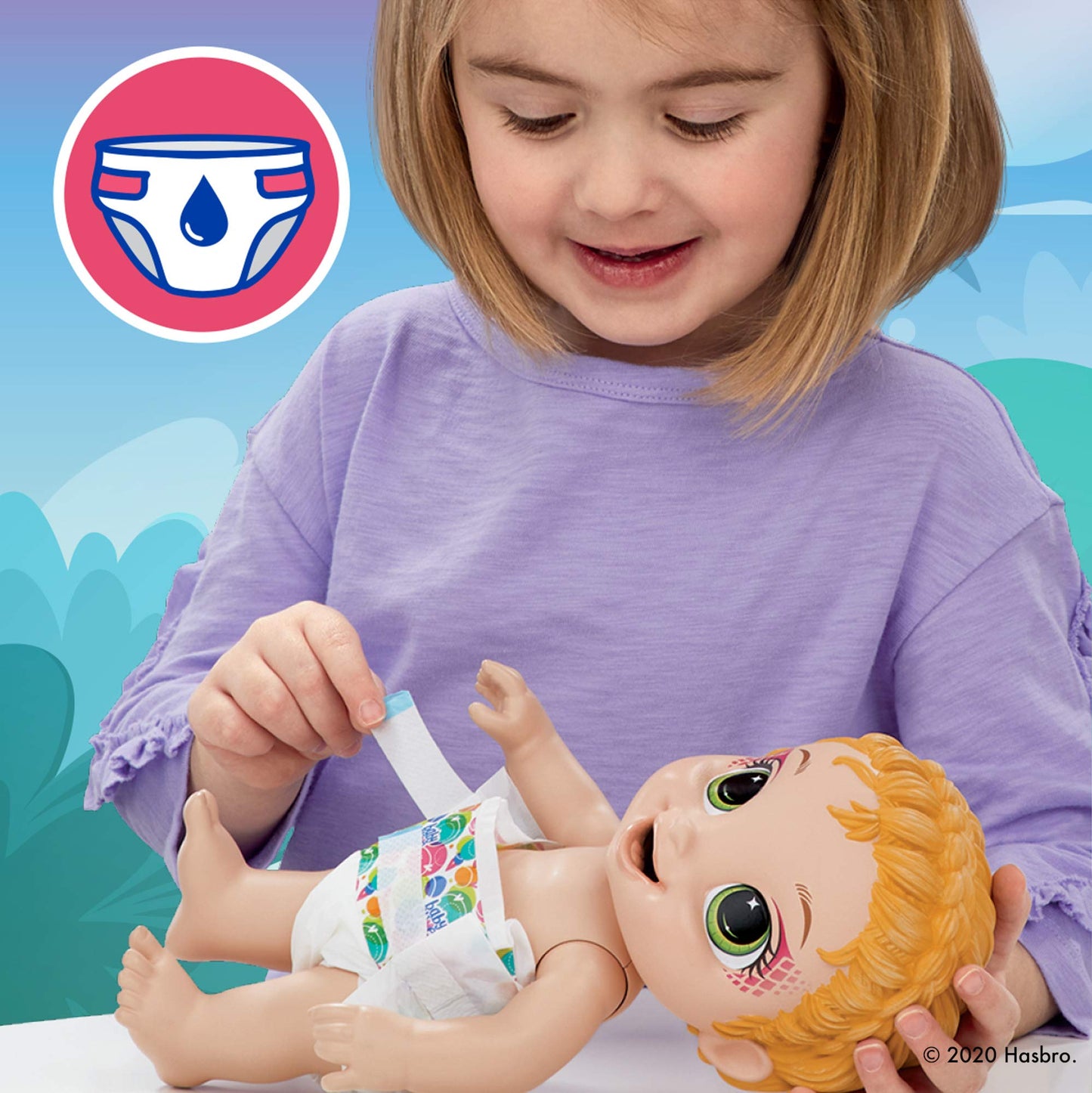 Baby Alive Dino Cuties Doll, Triceratops, Doll Accessories, Drinks, Wets, Triceratops Dinosaur Toy For Kids Ages 3 Years And Up, Blonde Hair