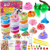 Yopinsand 12 Cups Diy Slime Kit, Slime Making Kit For Girls, Crystal Clear Slime, Glow In The Dark Slime With Add-Ins, Foam Ball
