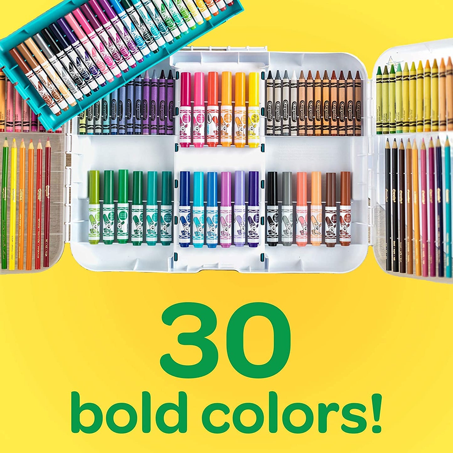 Crayola Ultra Smart Case, 150 Pieces, Art Set For Kids, Gift, (Model: 04-6810)