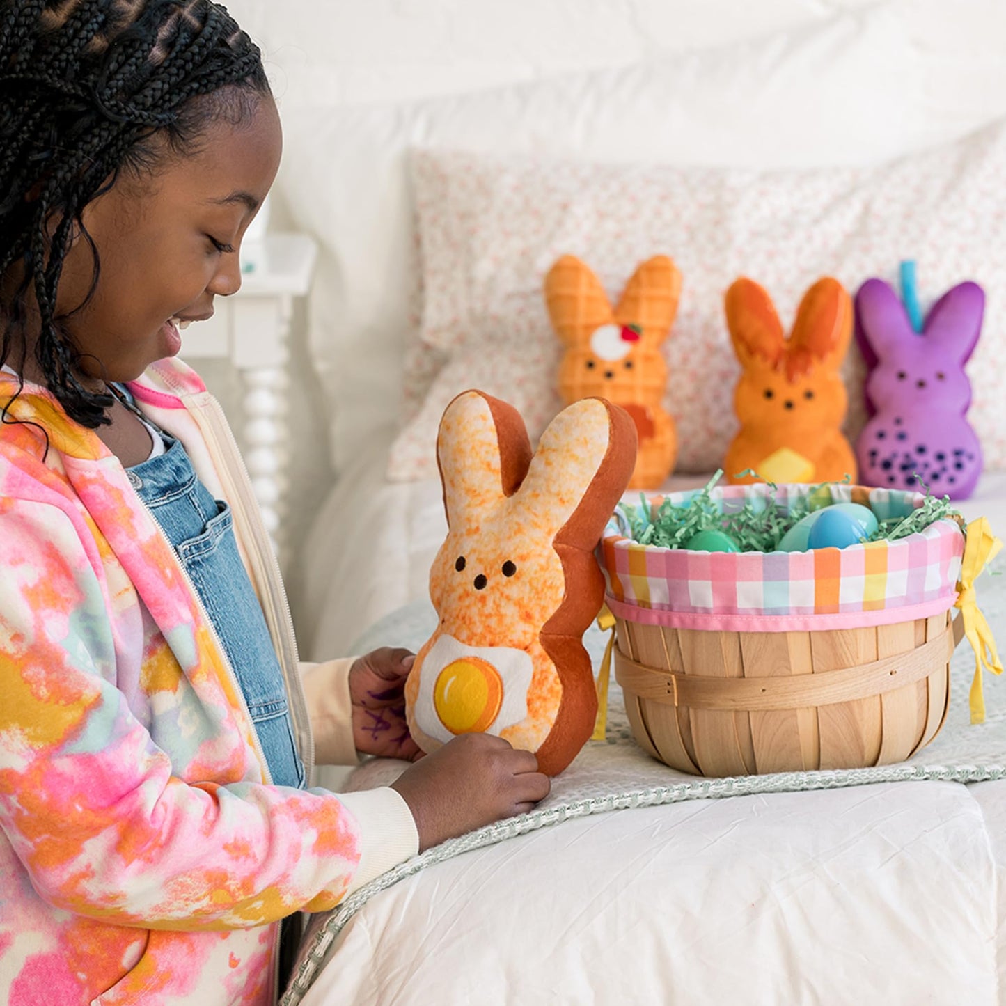 Animal Adventure | Shaggy Bunny Peeps | 9” Collectible Plush |Hash Browns Brunch Bunny
