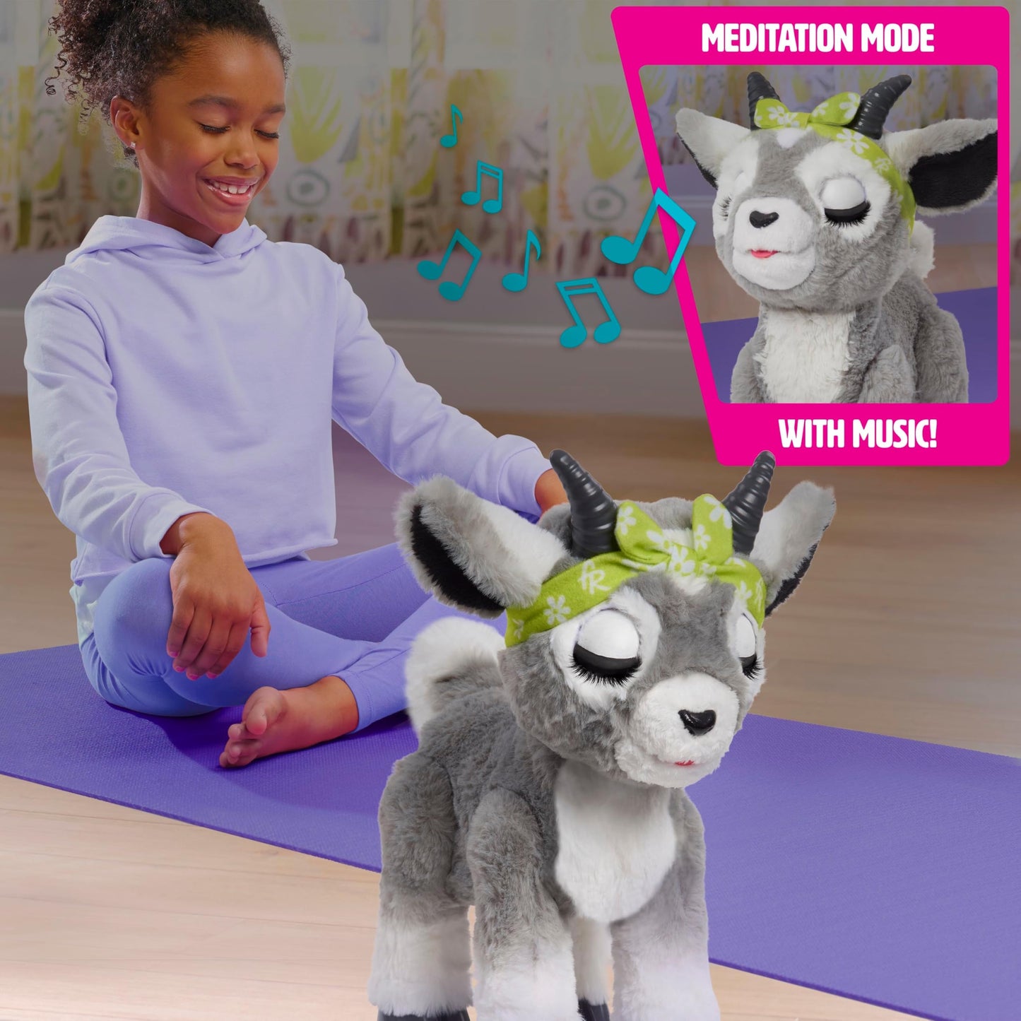 Just Play Furreal Daisy The Yoga Goat Interactive Toy, 11-Inch Realistic Plush, Kids Toys For Ages 4 Up