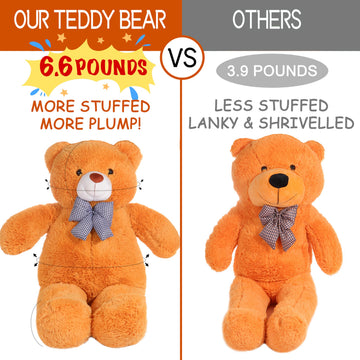 IKASA Giant Teddy Bear Plush Toy Stuffed Animals (Brown 47 inches)