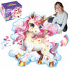 Jumbo Shimmery Floor Puzzle For Kids,Unicorn Jigsaw Large Puzzles,45 Piece Unicorn Puzzle For Toddler Ages 3-5,Children Learning Preschool Educational Toys,Birthday Gift For 4-8 Years Old