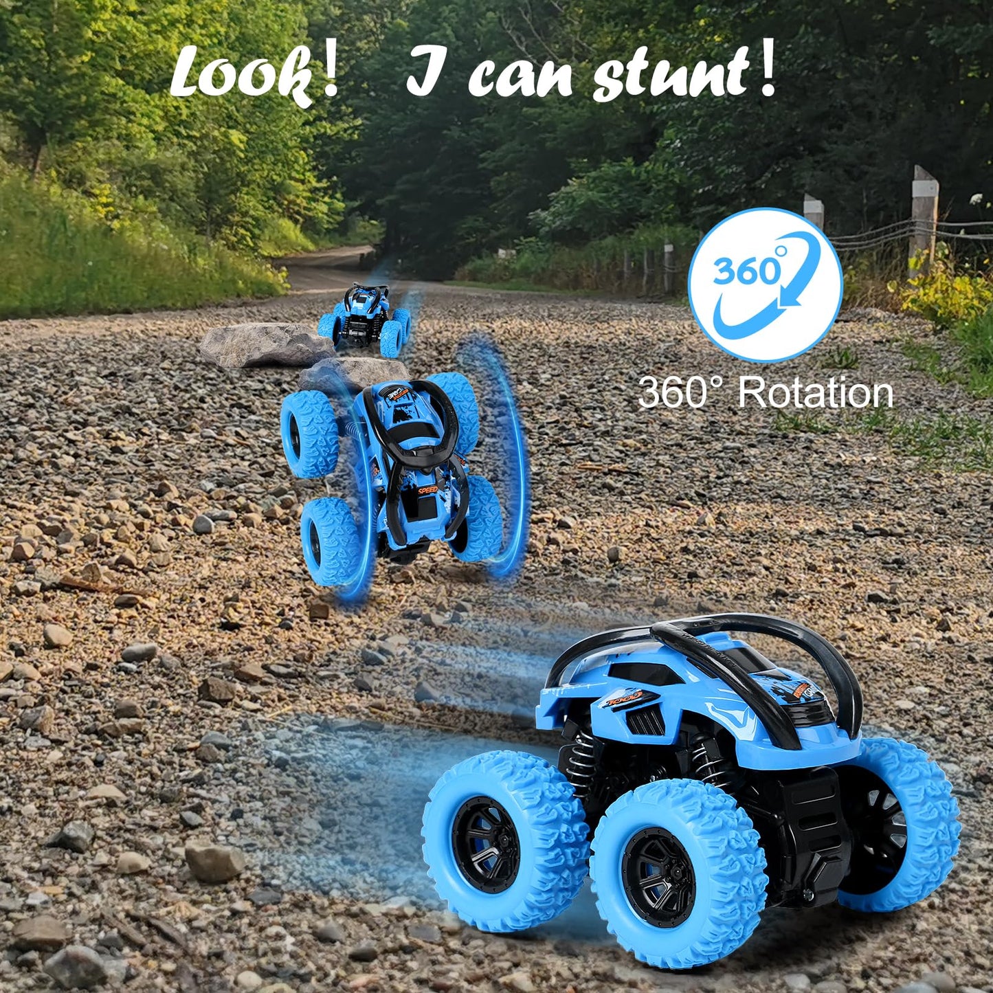 Guiguzhj 2 Pack Car Toys For 3 4 5 6 Year Old Boy Girl, Pull Back Cars Toys For Toddler Age 3-6, Monster Trucks Pull Back Vehicl