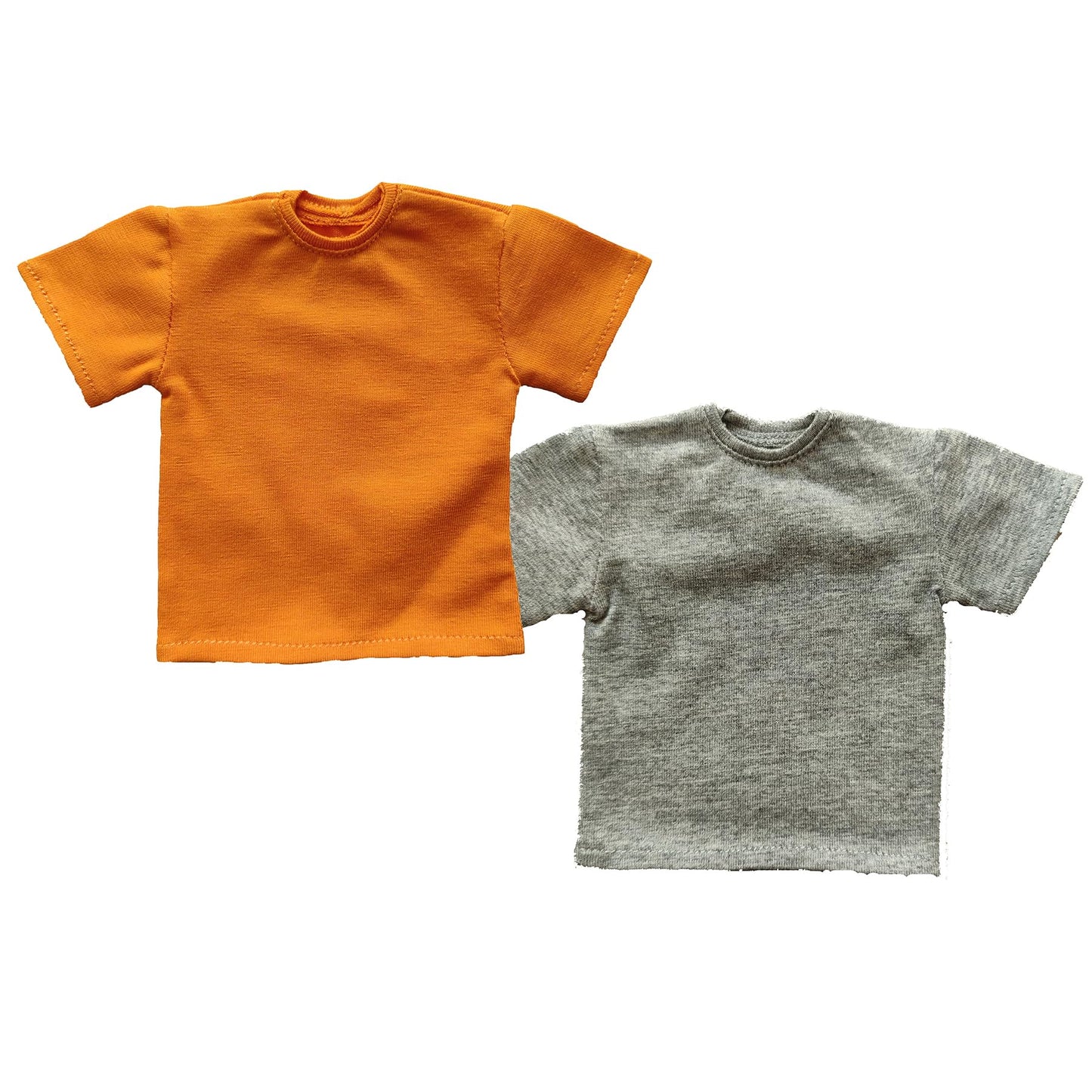 1/6 Custom Scale 2X T-Shirt Clothes For 12'' Male Action Figure Doll Clothes Toy (Gray+Orange)
