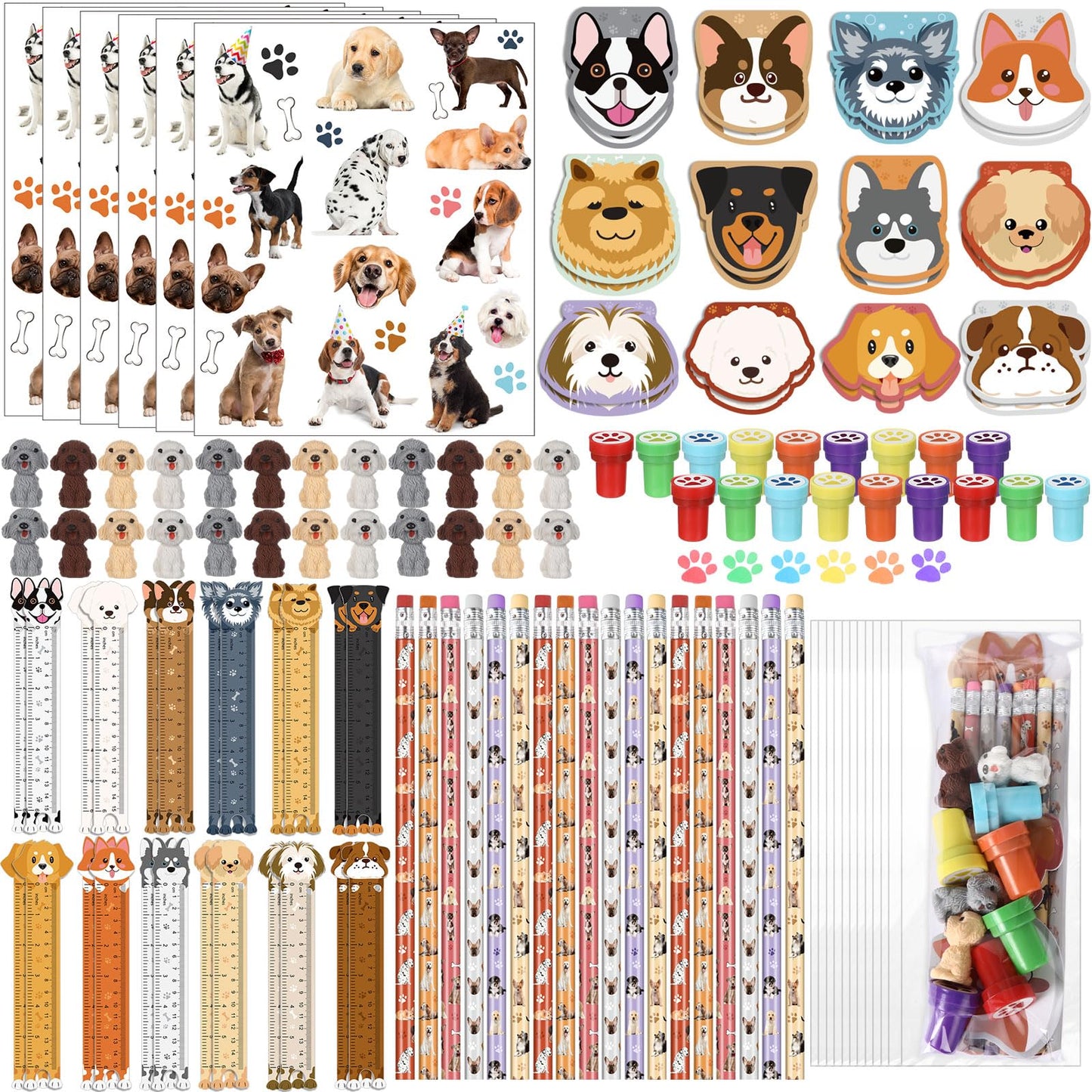 PerKoop 168 Pcs Ice Cream Party Favors Candy Land Include Mini Notebook Sticker Pencil Stationery Gift Set Sweet One Party Favor