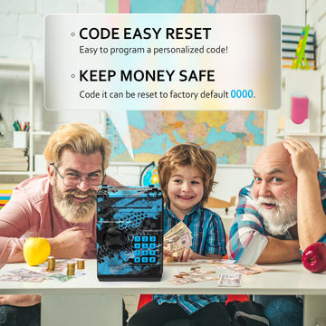 Atm Piggy Bank For Boys Girls, Vcertcpl Mini Atm Coin Bank Money Saving Box With Password, Kids Safe Money Jar For Adults With A